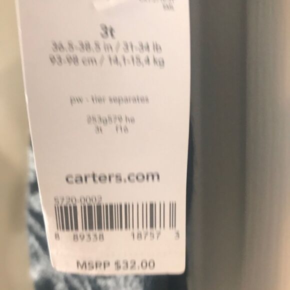 Carter's Gray and Black Hooded Poncho Size 3 NWT - Picture 11 of 11